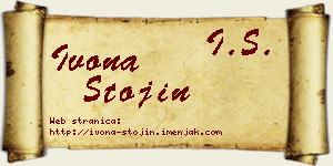 Ivona Stojin vizit kartica
